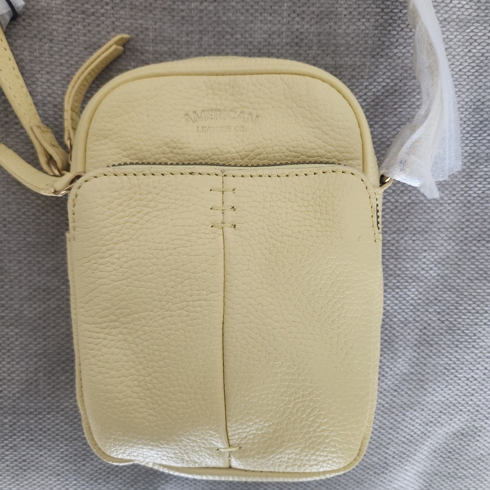 American Leather Co Cleveland Mini Crossbody Bag Butter Yellow Leather ALC2699